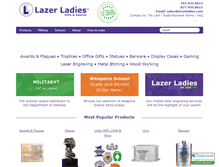 Tablet Screenshot of lazerladies.com